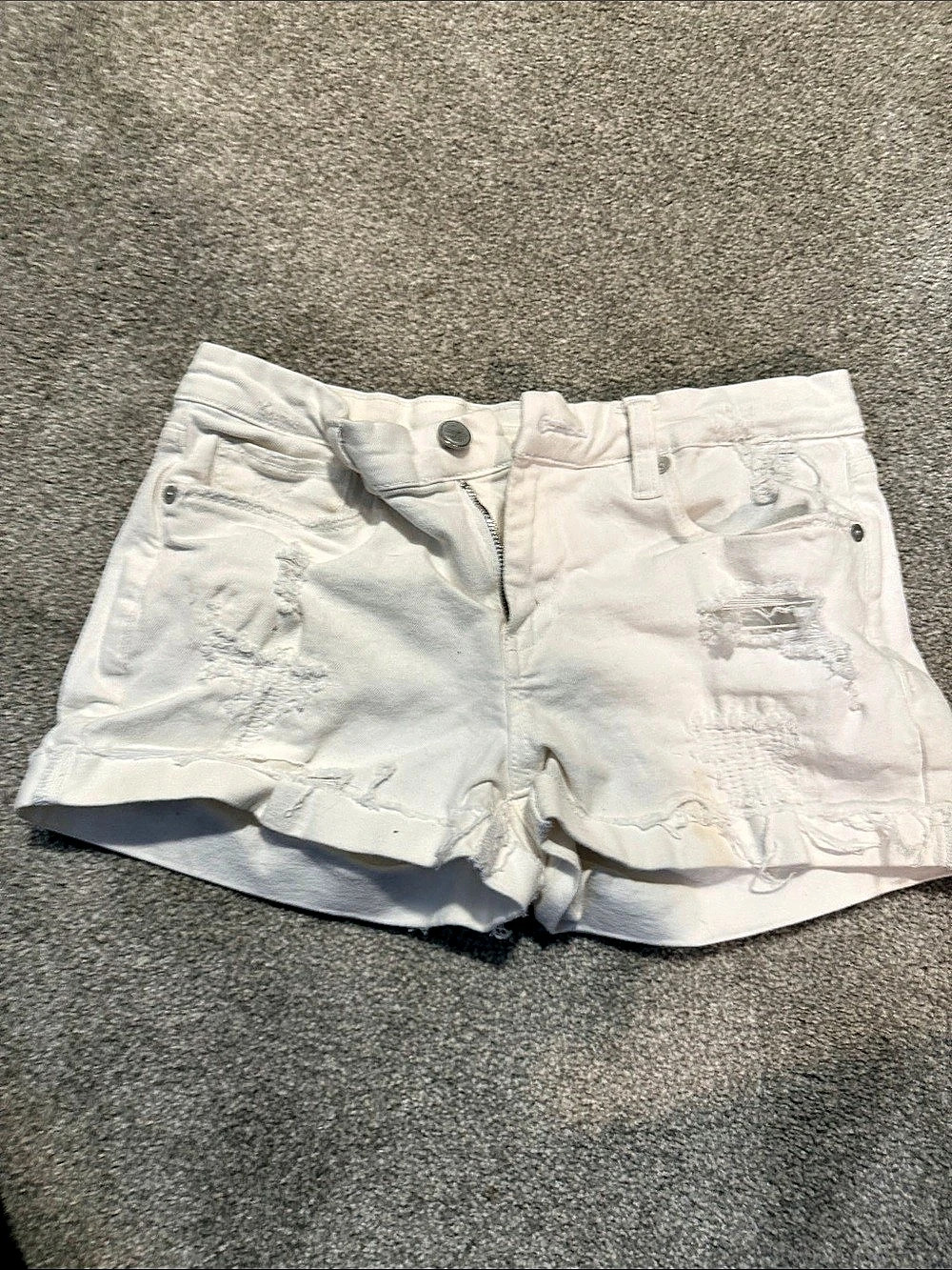 Blank NYC The Fulton Distressed Jean Shorts in White Waist 27